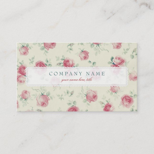 Carte De Visite Roses (Devant)