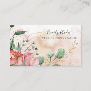 Carte De Visite Roses d'aquarelle
