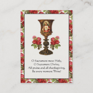 Carte De Visite Roses de prière du calice du Sacré-Cœur de Jésus v