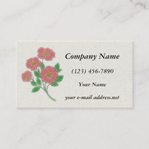 Carte De Visite Roses de thé aquarelle