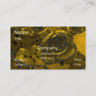 Carte De Visite Roses d'or de parties scintillantes
