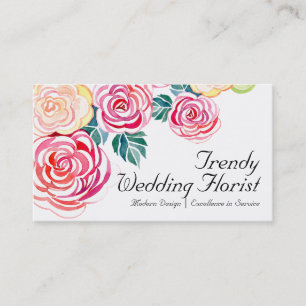 Carte De Visite Roses floraux Mood Mariages d'art moderne
