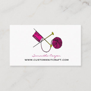Carte De Visite Roses indien faisant du crochet et tricotant