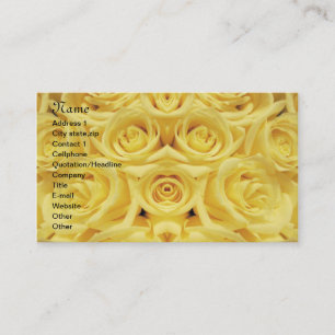 Carte De Visite Roses jaunes_