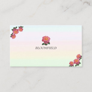 Carte De Visite Roses mignons et couleurs pastel multicolores marq