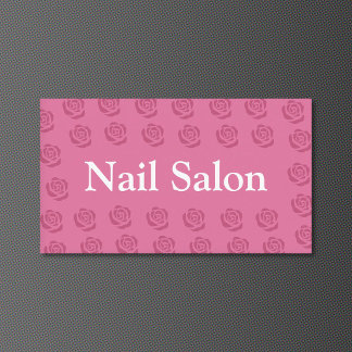Carte De Visite Roses Pattern - Nail Salon