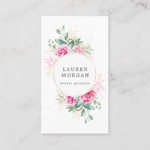 Carte De Visite roses rose fleurie du jardin délicat