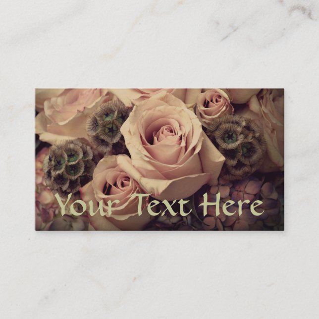 Carte De Visite Roses roses (Devant)