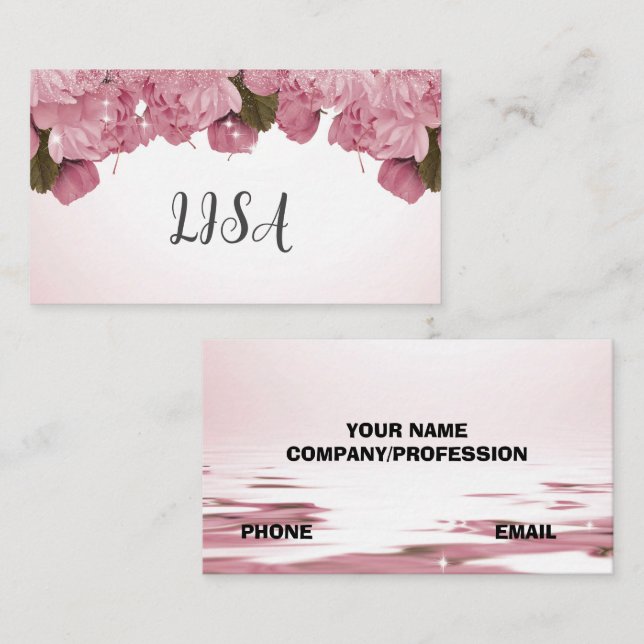 CARTE DE VISITE ROSES ROSES ROSES (Devant / Derrière)