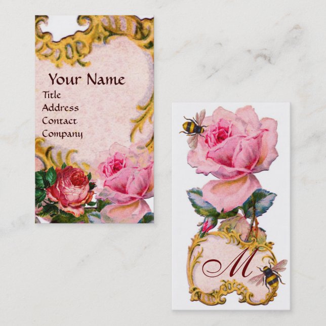 CARTE DE VISITE ROSES ROSES ROSES ROSES ROSES ROSES ROSES ROSES ET (Devant / Derrière)