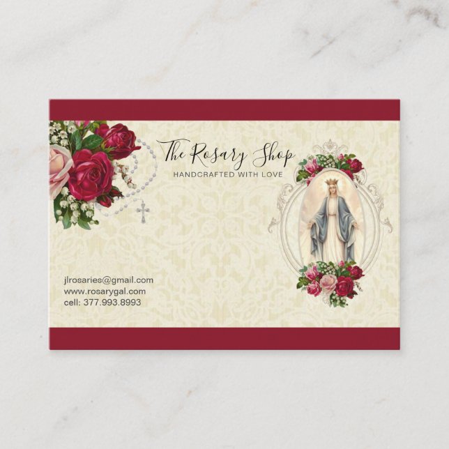 Carte De Visite Roses Roses Roses Roses Roses Roses Roses Roses Ro (Devant)