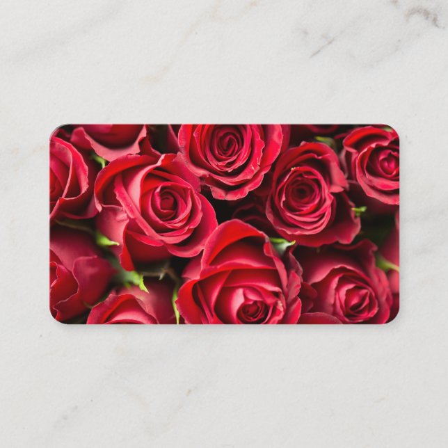 Carte De Visite Roses rouges (Devant)