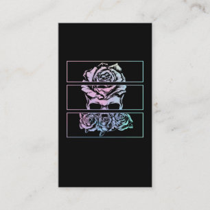 Carte De Visite Roses rouges Crâne gothique Wicca Pastel Fleurs g