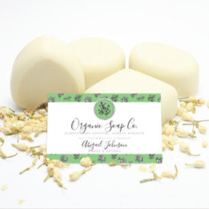 Carte De Visite Roses vertes et blanches et Feuille Line Art Artis