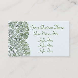 Carte De Visite Roses verts de dentelle
