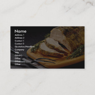 Carte De Visite Rôti de porc coupé en tranches délicieux