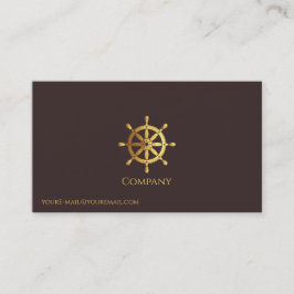 Carte De Visite Roue de navire en or