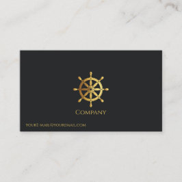 Carte De Visite Roue de navire en or
