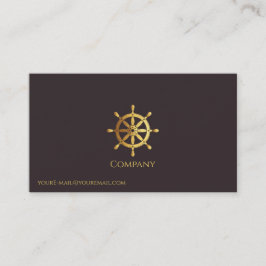 Carte De Visite Roue de navire en or