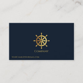 Carte De Visite Roue de navire en or