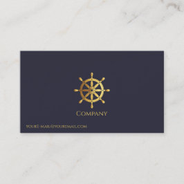 Carte De Visite Roue de navire en or