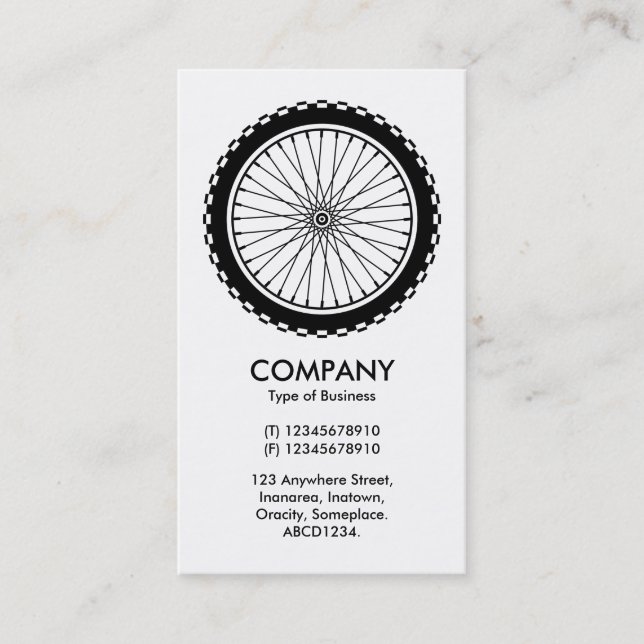 Carte De Visite Roue de VTT (Devant)