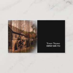 Carte De Visite Roue d'eau en bois de moulin de ferme de grange