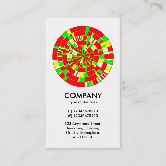 Carte De Visite Roue Pi Abstraite 02 (Devant)
