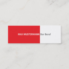 Carte de visite rouge