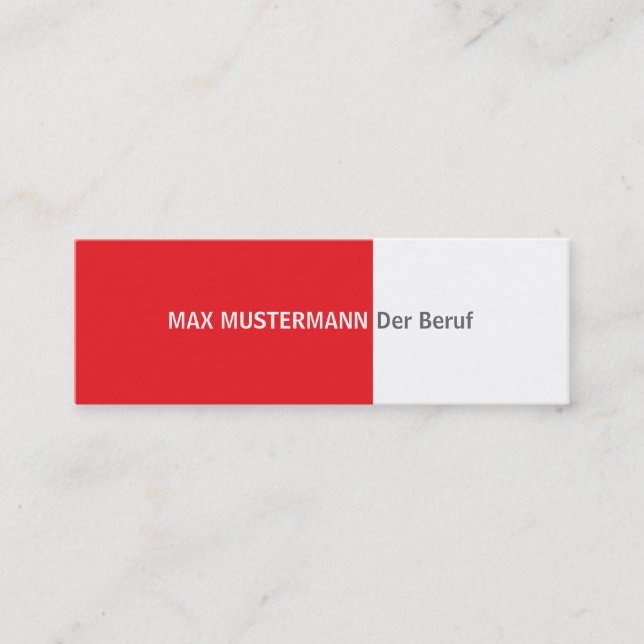 Carte de visite rouge (Devant)