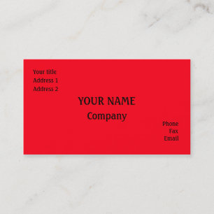 Carte De Visite Rouge