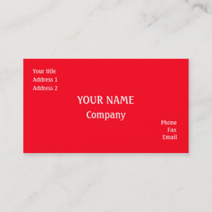 Carte De Visite Rouge
