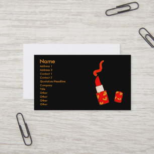 Carte De Visite Rouge à lèvres Cœur Rouge Design Pop Art