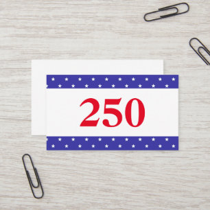 Carte De Visite Rouge Blanc & Bleu Patriotique 250