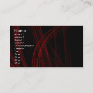 Carte de visite rouge de tension