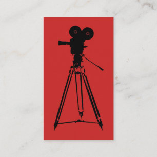 Carte De Visite Rouge d'homme d'appareil-photo de film