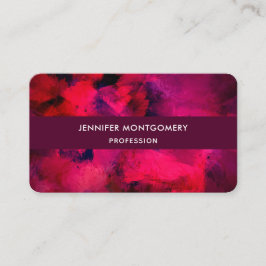 Carte De Visite Rouge foncé et violet Gras & Abstrait moderne