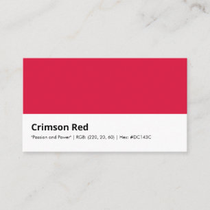 Carte De Visite Rouge Grenat "Passion et Pouvoir"