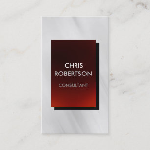 Carte de visite rouge gris clair vertical