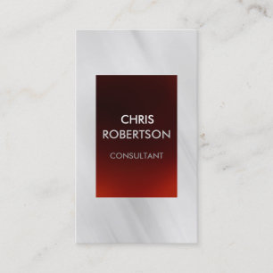 Carte de visite rouge gris clair vertical