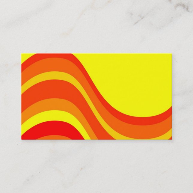 Carte de visite rouge orange et jaune (Devant)