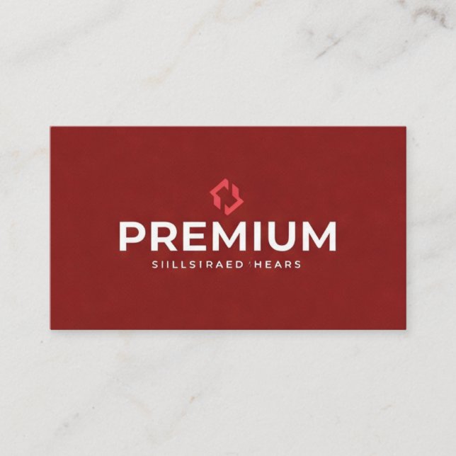 Carte de visite rouge Premium (Devant)