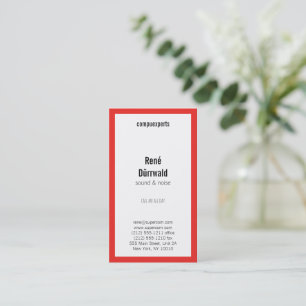 Carte De Visite Rouge professionnel