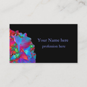 Carte De Visite Rouge rose bleu violet fleuri fleuri coloré