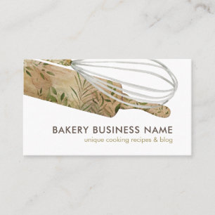 Carte De Visite Rouleau à pâtisserie pour pâtissier bohème traiteu