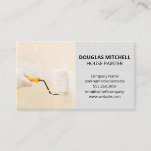 Carte De Visite Rouleau de peinture   Entrepreneur - Peintre à dom