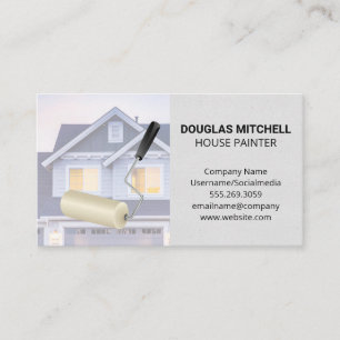 Carte De Visite Rouleau de peinture   Maison résidentielle