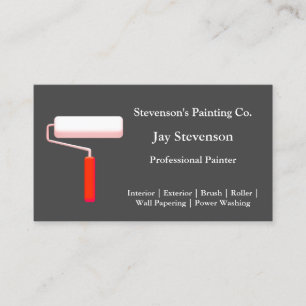 Carte De Visite Rouleau de peinture pour peintre professionnel