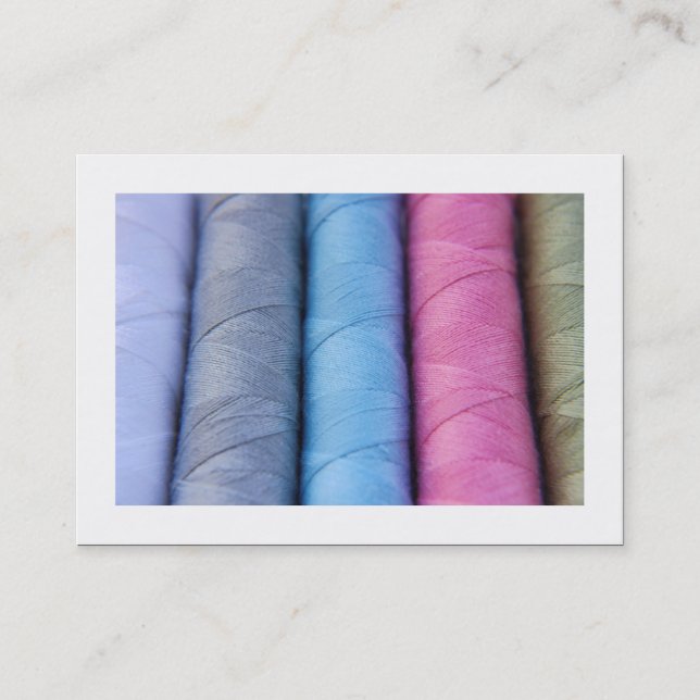 Carte De Visite Roulettes de coton (frontière) (Devant)