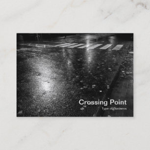 Carte De Visite Route d'automne humide la nuit